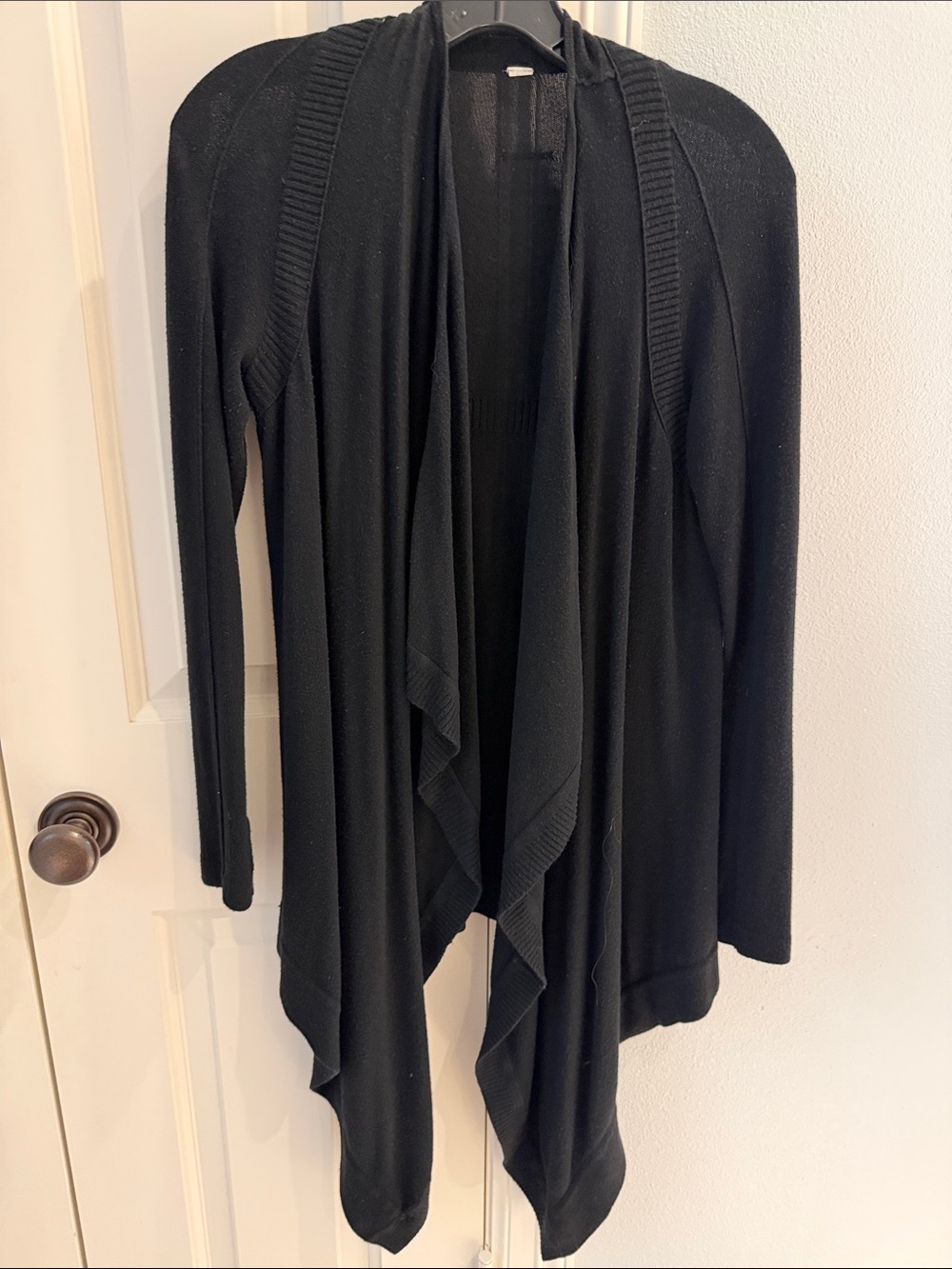 lululemon athletica Black Draped Open-Front Cardigan